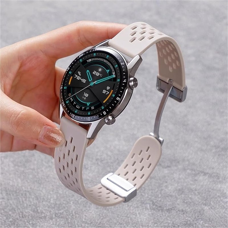 Magnetic Silicone Strap For Huawei Watch GT5 GT4 41mm B Starlight Color Sports Band - Image 4